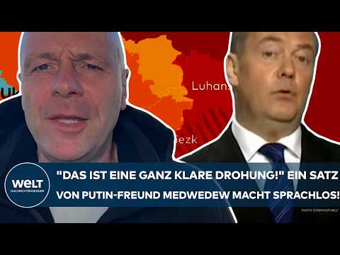 UKRAINE-KRIEG: "Das ist eine ganz klare Drohung!" Ein Satz von Putin-Freund Medwedew macht sprachlos