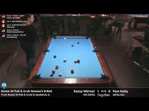 Kassy Werner vs Pam Kelly (Semifinals) - Women's 8-Ball - Route 34 Pub and Grub