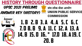 UPSC 2021 Prelims ANSWER KEY | Detailed UPSC Answer Key HISTORY |Authentic Prelims 2021 Answer Key |