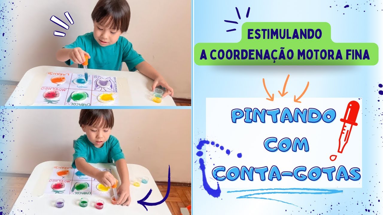 PINTURA COM CONTA-GOTAS | ESTIMULANDO A COORDENAÇÃO MOTORA FINA