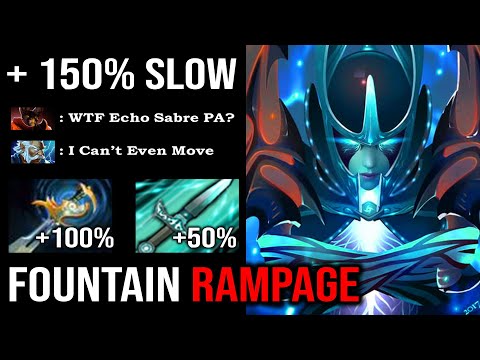 EPIC +150% Move Slow First Item Echo Sabre Phantom Assassin Brutal Fountain Rampage with 1 Jump KO
