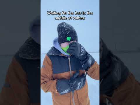 When Your Waiting For The Bus In The Middle Of Winter #Shorts