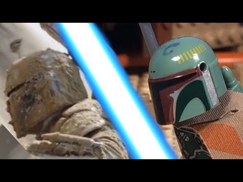 Boba Fett Escapes the Sarlacc Pit Lego Stop Motion Side-By-Side The Book of Boba Fett Episode 1