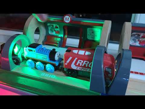 Thomas and Friends Toy Trains Brio Train, Wooden Vehicles for Kids, ASRM No Voice, Glow in the dark Video