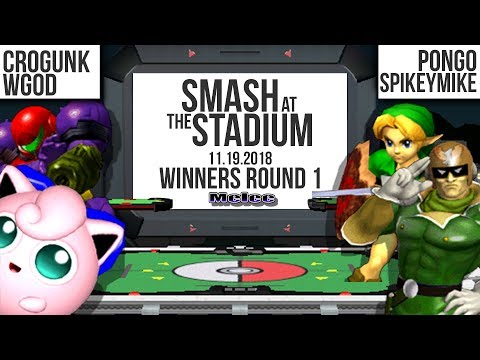 Crogunk & wGod (B) vs. Pongo & SpikeyMike (G) - Winners Rd 1 - Smash at the Stadium 11.19.2018