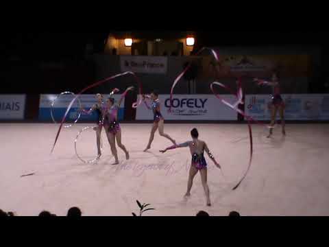 ISRAEL 3 ribbons 2 hoops - 2012 Thiais Groups AA