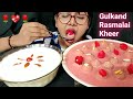 Eating Kheer And Gulkand Rasmalai 10k Family Celebration Big Bites Rasmalai Asmr