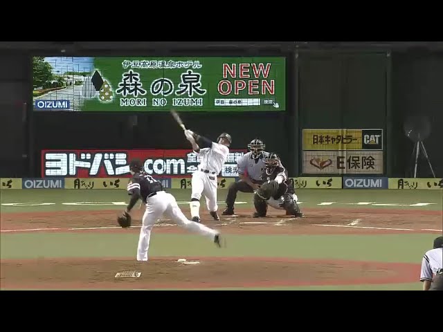 【2回裏】好調のライオンズ・栗山 レフト線へのタイムリー2ベースで1点を返す!! 2016/8/31 L-H