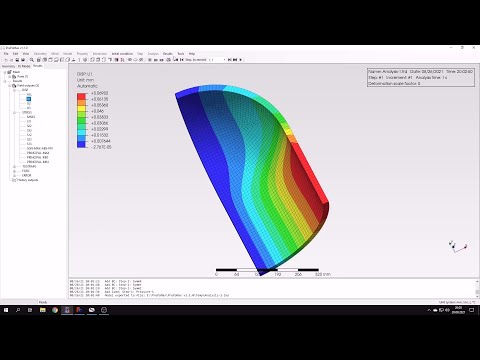 PrePoMax (CalculiX FEA) - Tutorial 5 - Thin-walled pressure vessel