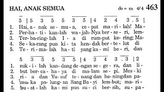 Download lagu [Lirik] HAI, ANAK SEMUA - Puji Syukur No. 463 - Lagu Masa Natal mp3