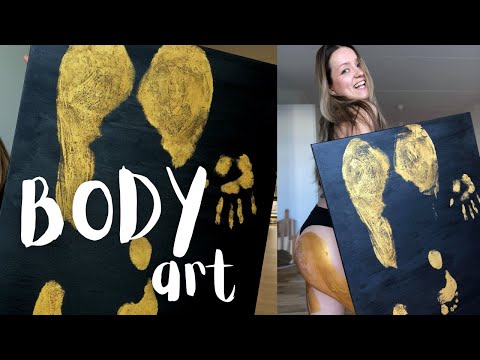 DIY TIKTOK VIRAL BODY PAINTING + PERFECT VALENTINES GIFT | body art + positivity