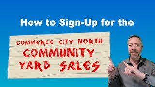 How to Sign Up for the Commerce City North Community Yard Sale 2023