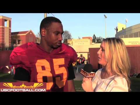 Victor Blackwell from USC spring football practice