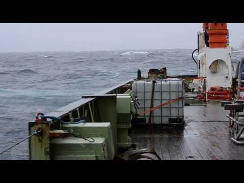 Video thumbnail — Changing Oceans Expedition 2013 — RSS James Cook — Pitching in Stormy North Atlantic Waters