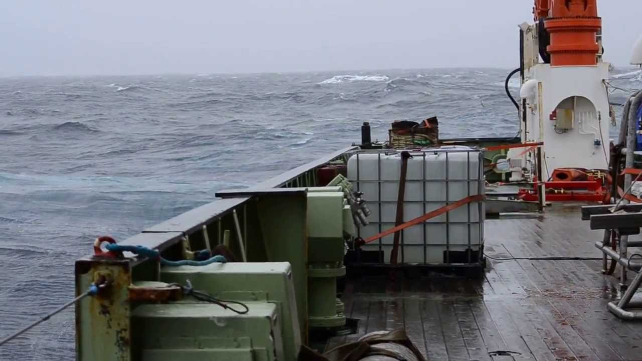 Video thumbnail — Changing Oceans Expedition 2013 — RSS James Cook — Pitching in Stormy North Atlantic Waters