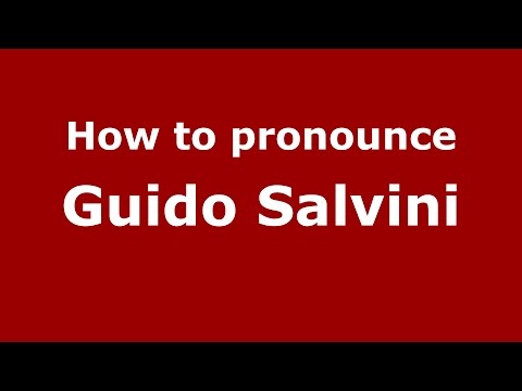 How to pronounce Guido Salvini (Italian/Italy)  - PronounceNames.com