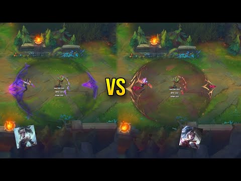 Prestige Coven Akali vs Coven Akali Skin Comparison - League of Legends
