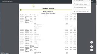 Printing Ledger and Reports