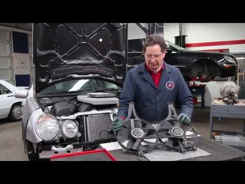 Compare the Design of the Mercedes Newer Electric Fans to Older Models