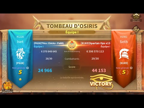 Rise of kingdoms Ark of Osiris k1981 team B vs K1228 28 December 2025 pvp