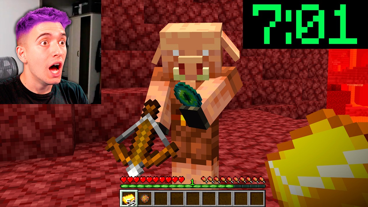 Recorde Mundial! Zerou o Minecraft em 7 MINUTOS!