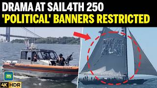 On Cam: U.S. Coast Guard Escorts Tall Ship Out Of NYC Sail4th 250 Parade | N18G | 4K