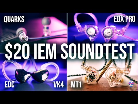Moondrop Quarks Soundtest vs KZ EDX Pro vs EDC vs VK4 vs MT1 - $20 SOUNDTEST BATTLE!