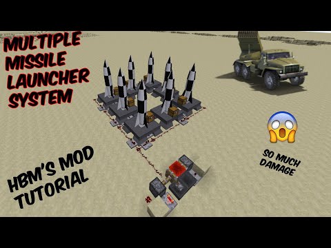 How to make a "Multiple Missile Launcher System" in Minecraft | HBM's mod Heavy Artillery Tutorial