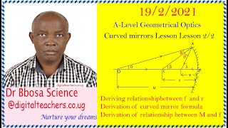 Concave and convex mirrors lesson 2 of 2 (A-level)