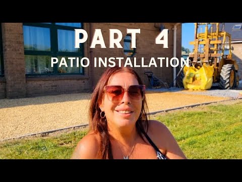 PART 4 OF THE PATIO INSTALLATION. BUILDING THE PERGOLA AND LAYING THE STONE.