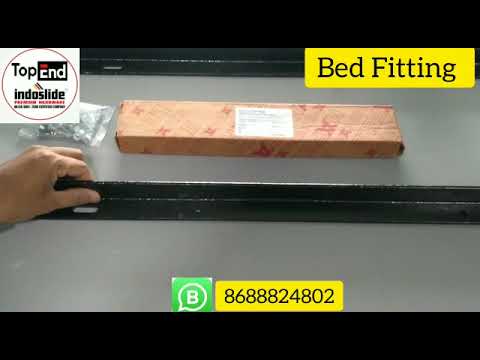 Polished iron hydraulic bed fitting
