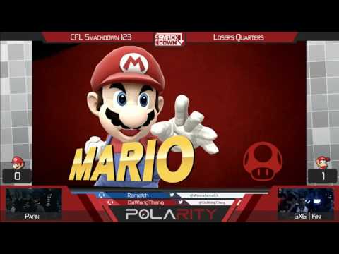CFL Smackdown 123 WiiU - Papin (Mario) vs GxG | Kiki (Diddy Kong) - Losers Quarters