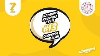 7. SINIF MATEMATİK MEB KAZANIM KAVRAMA TESTİ SAYI-13 / ÇOKGENDE ALAN