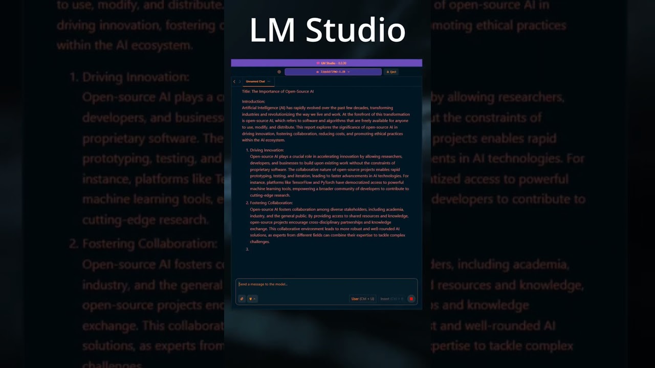 Just tested a tiny LLM on my home computer using #lmstudio and the results are crazy. Smol #ai ftw.
