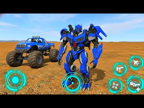 Robot Games 3d 2025 - Flying Robot Car - Monster Truck Transformation - Android Gameplay