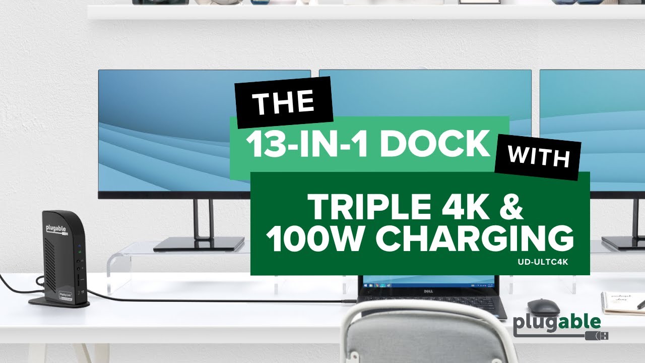 13 Ports, 3 Extended 4K Displays, 100W Charging. It's a Heck of a Docking Station (UD-ULTC4K)