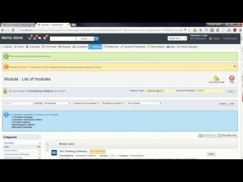 PrestaShop Front office - log in as customer