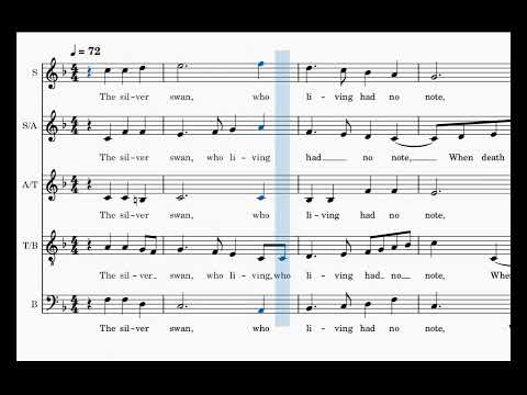 The Silver Swan, SATB, Orlando Gibbons