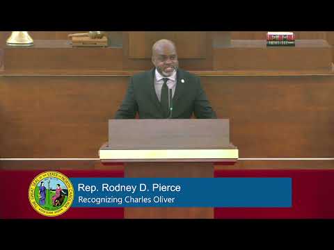Rep. Pierce Recognizes Charles Charles Oliver of Weldon City Schools