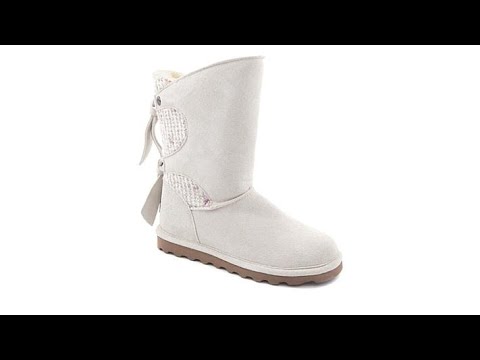 BEARPAW Willow Suede Tie Detail Boot with NeverWet