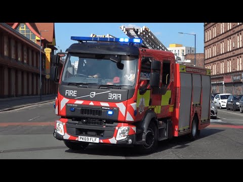 Greater Manchester Fire & Rescue Service - Phillips Park Pump Responding