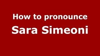 How to pronounce Sara Simeoni