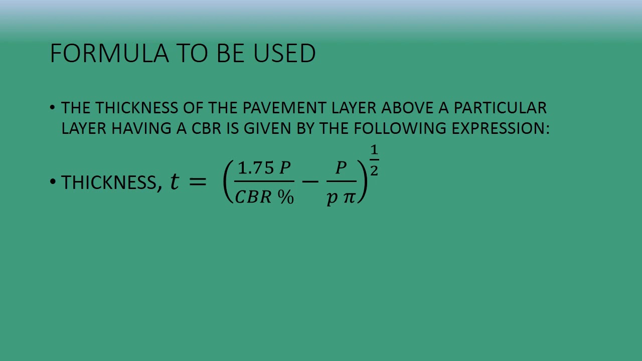 DESIGN OF FLEXIBLE PAVEMENT - CBR METHOD (TYPE-1)