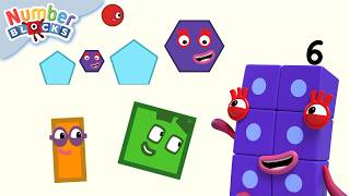 Formas Básicas para Crianças🟦🔶 🟥🟢🟨 | Desenho de Números | Numberblocks Português Brasil