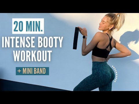 20 MIN. INTENSE BOOTY WORKOUT + MINI BAND - build and lift your booty // NO JUMPS | Mary Braun