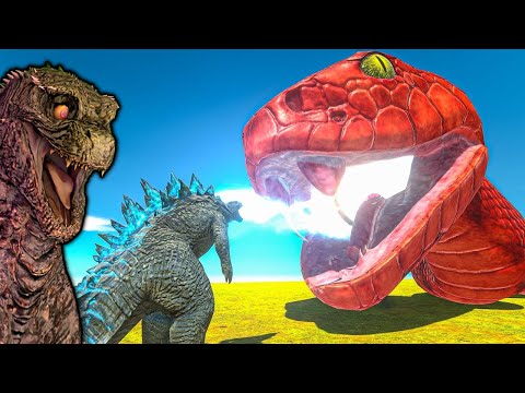 HUGE Titanaboa vs Godzilla in ARBS