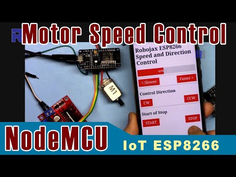 Full Control of DC Motor with ESP8266 NodeMCU D1 Mini over WiFi