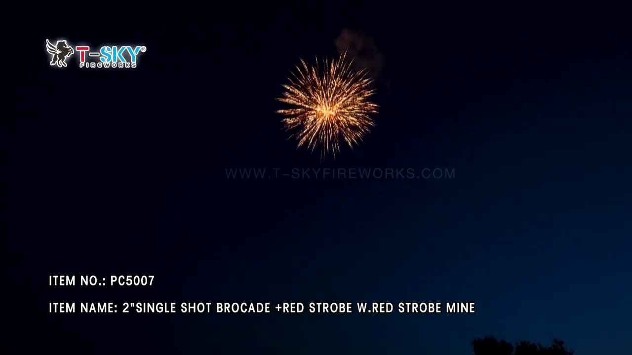 2" Single S Brocade +Red Strobe W.Red Strobe Mine