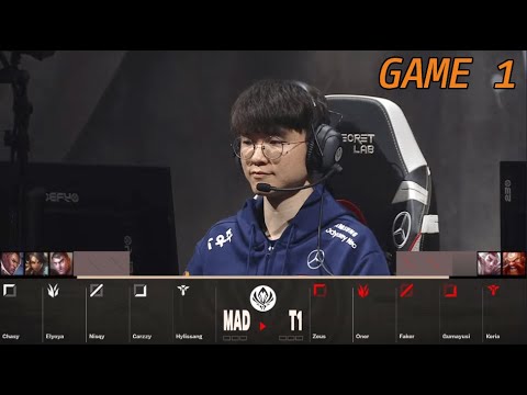 MAD vs T1 - Game 1 | Round 1 LoL MSI 2023 Main Stage