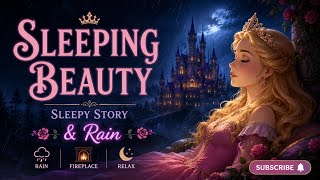 Learn English While You Sleep | Sleeping Beauty Sleep Story | Rain & Fireplace Sounds 